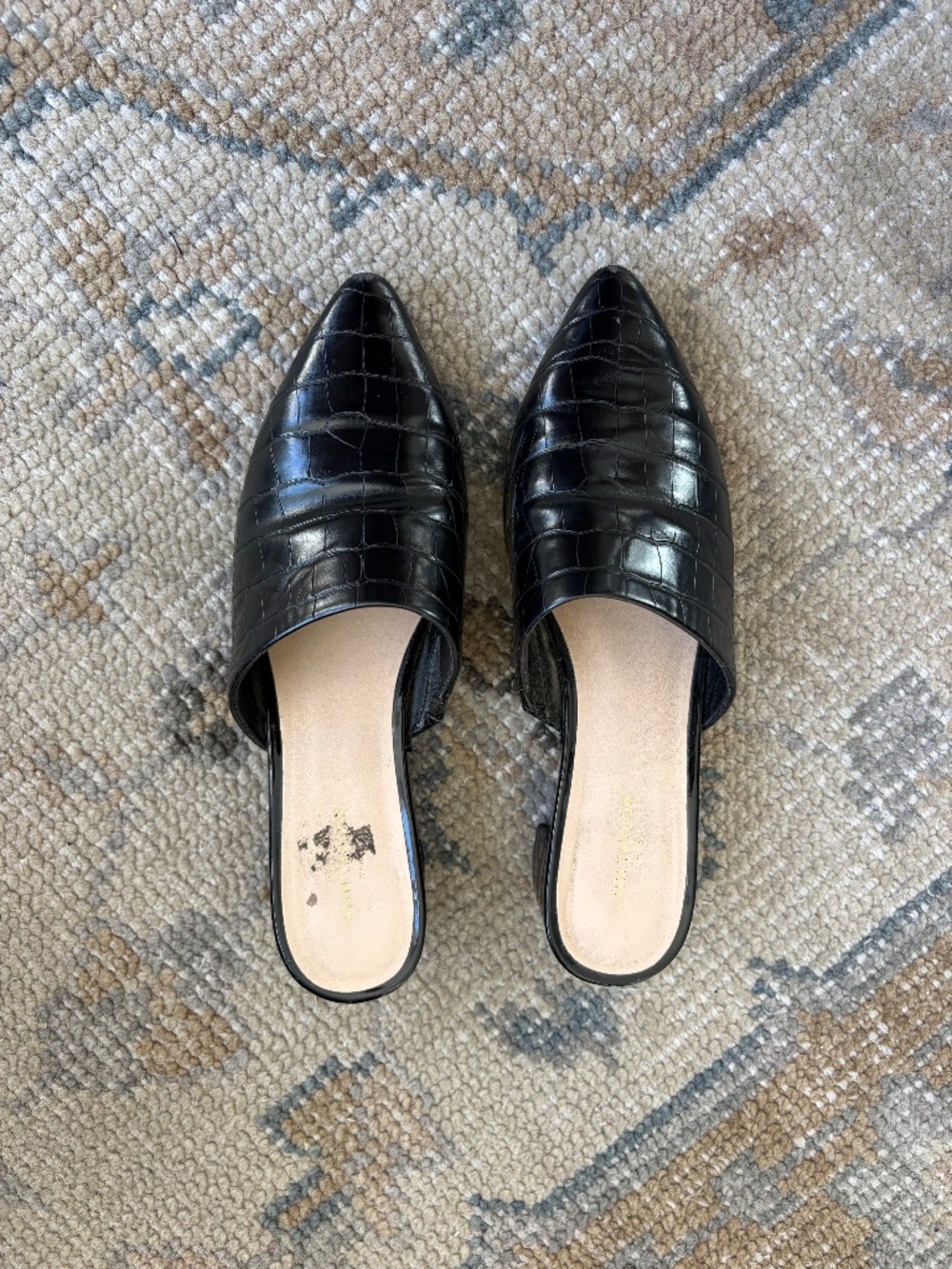 Ann Taylor Patent Mules
